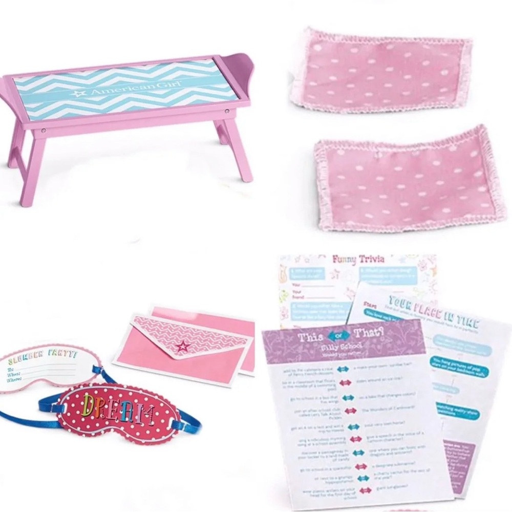 American Girl Fun And Games Sleepover Set Retired - Partial Set